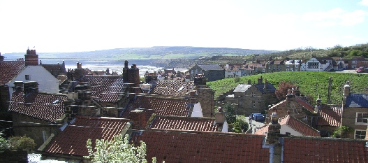 Panorama of Robin Hoods Bay from Rosings